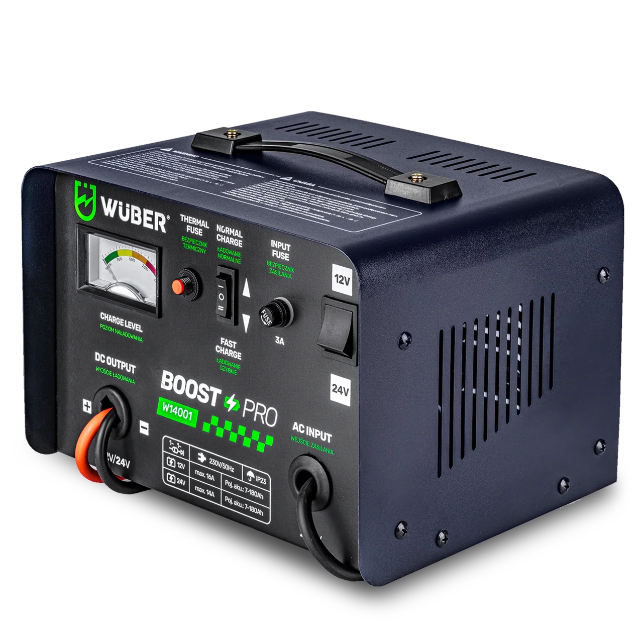 Prostownik do akumulatora z rozruchem 40 A 12V/24V WUBER