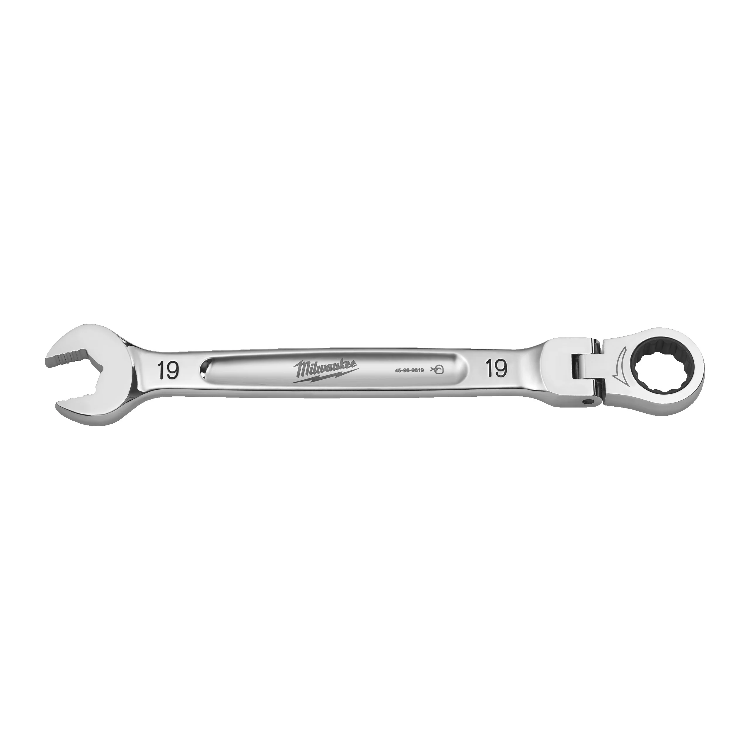 Milwaukee Klucz płasko-oczkowy MAXBITE™ z ruchomą główką grzechotki 19 mm – 1 szt.