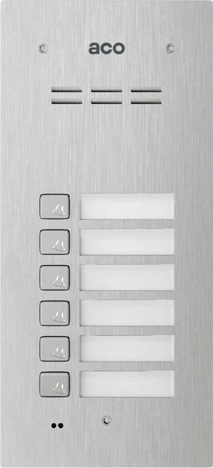 Panel zewnętrzny COMO‑PRO‑A6 6‑przyciskowy podtynkowy p/t