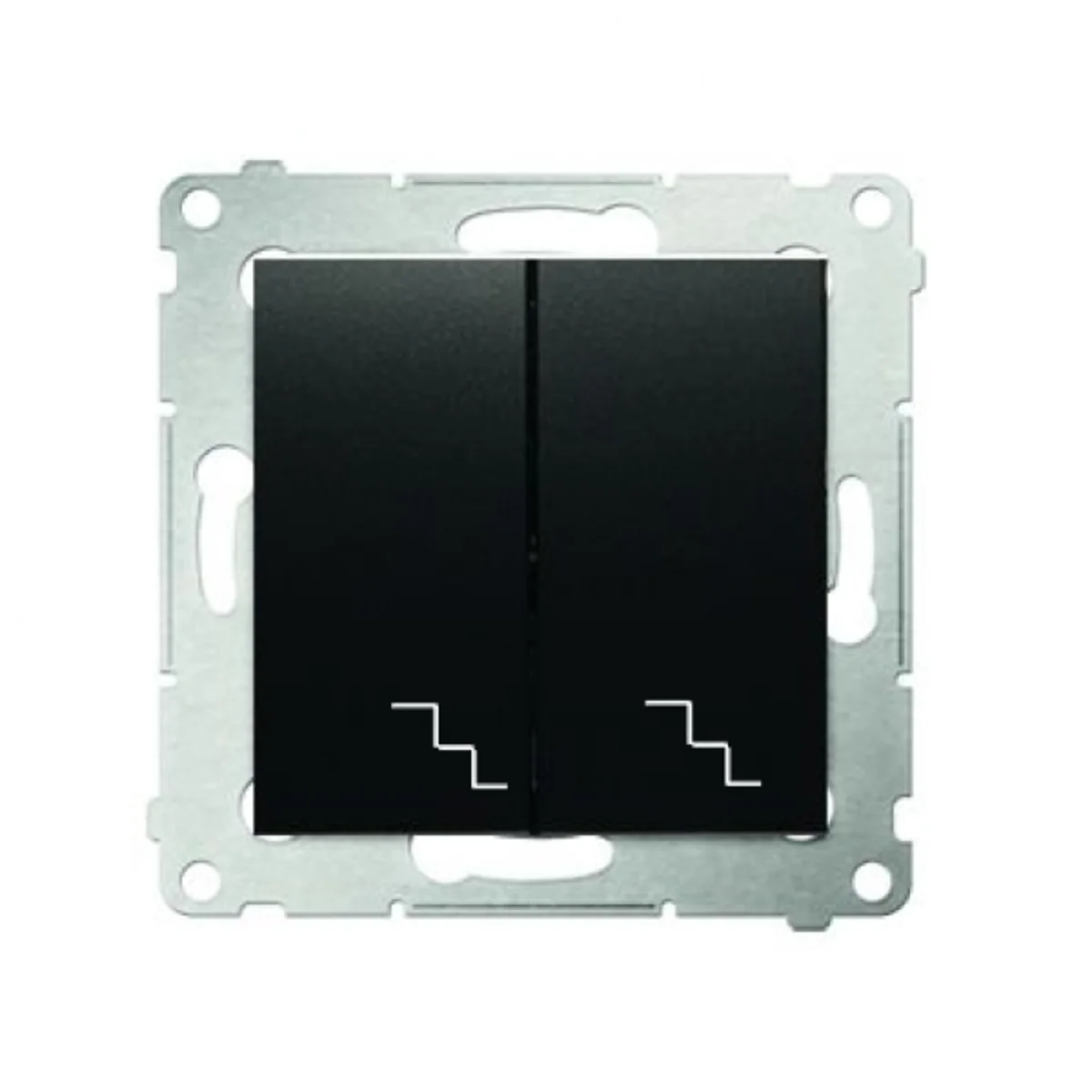 Łącznik schodowy podwójny (moduł) 10A 250V zaciski śrubowe antracyt (metalik) DW6/2.01/48