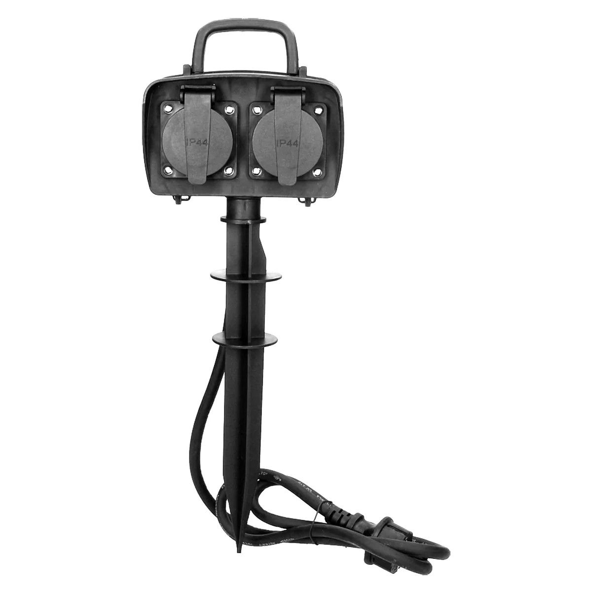 Gniazdo ogrodowe 2x2P+Z (Schuko), IP44, 1,5m H07RN-F 3×1,5mm2 OR-AE-13138(GS)