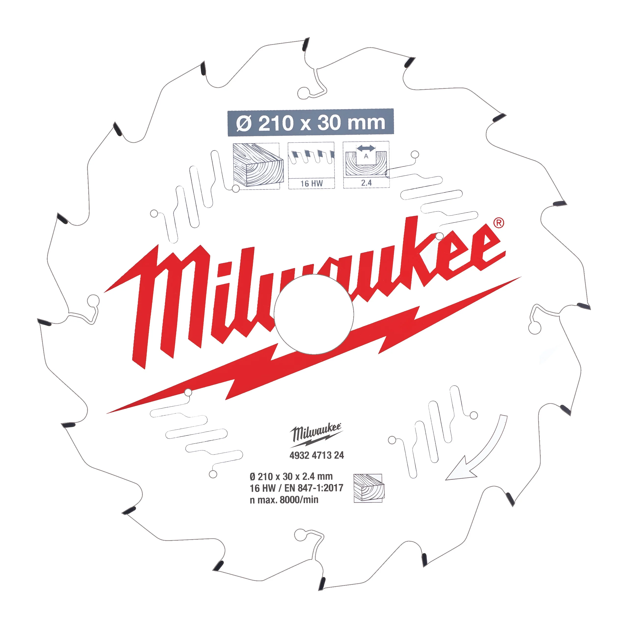 Milwaukee Tarcza pilarska 210X30X2.4X16ATB