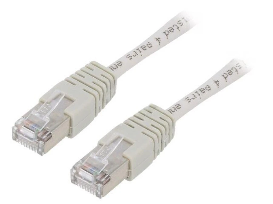 Patch cord F/UTP, Cat 5e, RJ45 wtyk z obu stron, linka, CCA, PVC PP22‑0.25M