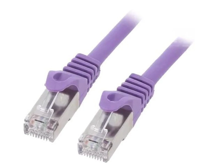 Patch cord F/UTP, Cat 6, RJ45 wtyk z obu stron, linka, CCA, 0,5m, PVC, 26AWG PP6‑0.5M/V