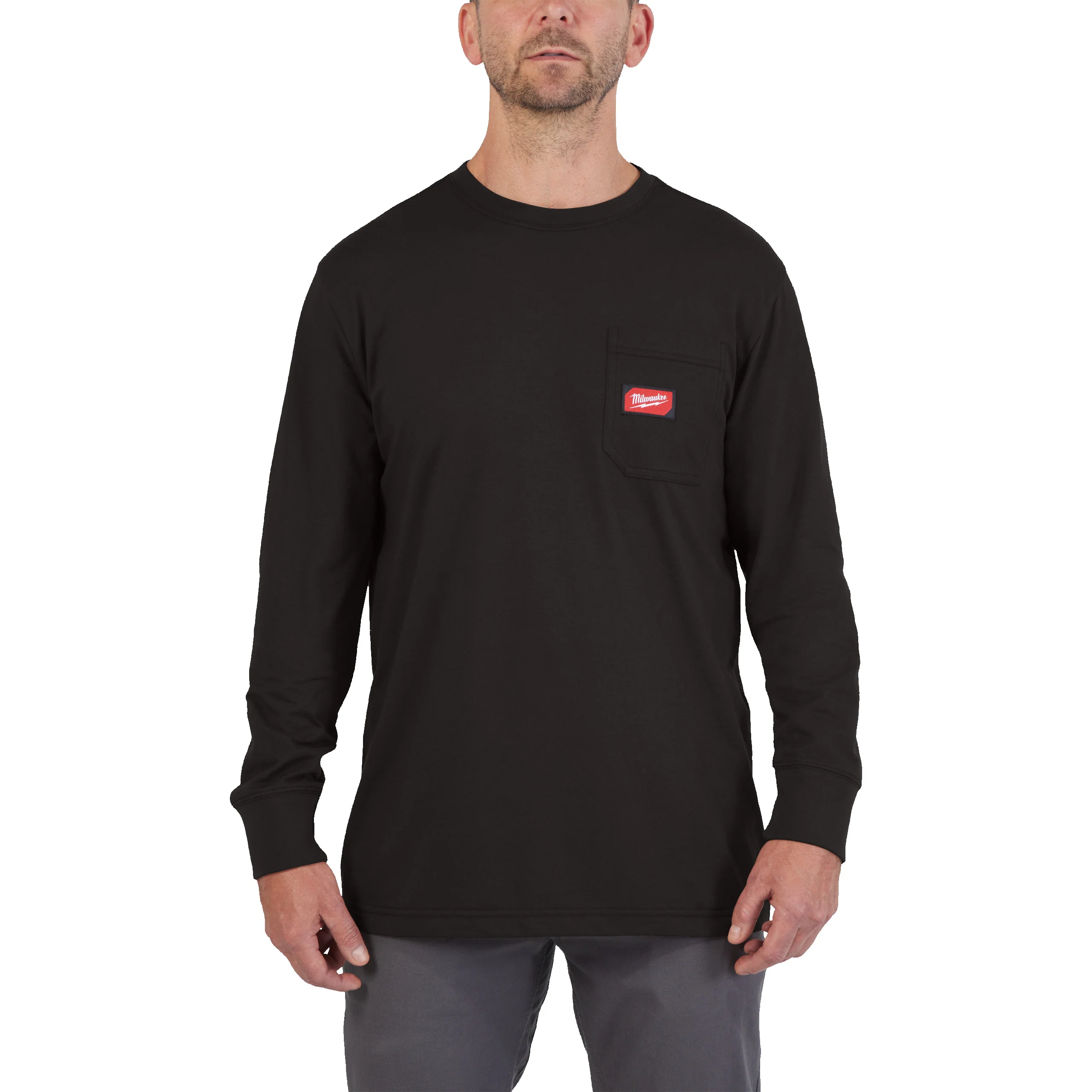 Milwaukee WTLSBL-S T-shirt z kieszonką z długim rękawem – czarny