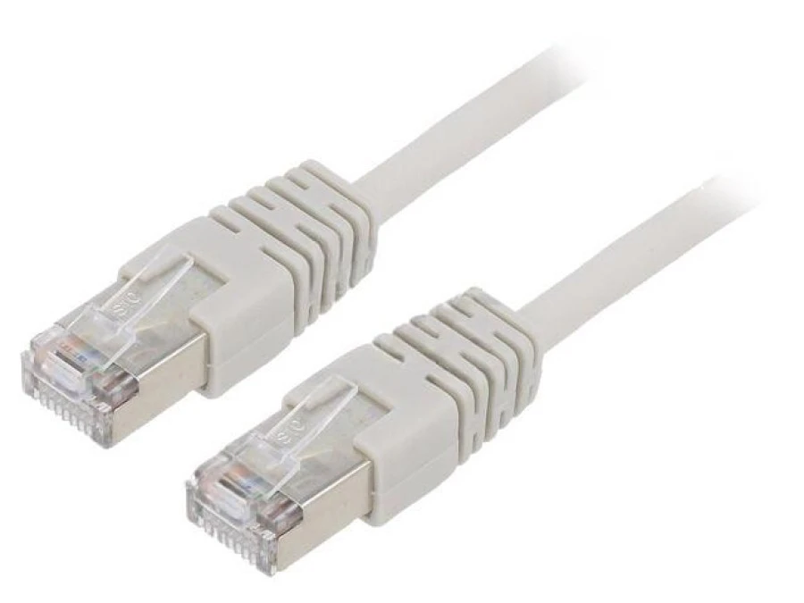 Patch cord F/UTP, Cat 5e, wtyk RJ45 z obu stron, linka, CCA, 10m PP22‑10M