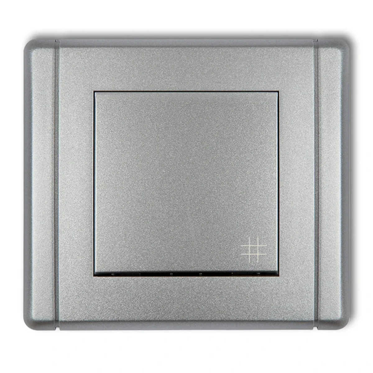 Łącznik krzyżowy z ramką IP 20, IP 44, 10AX 250V~, srebrny metalik 7FWP-6