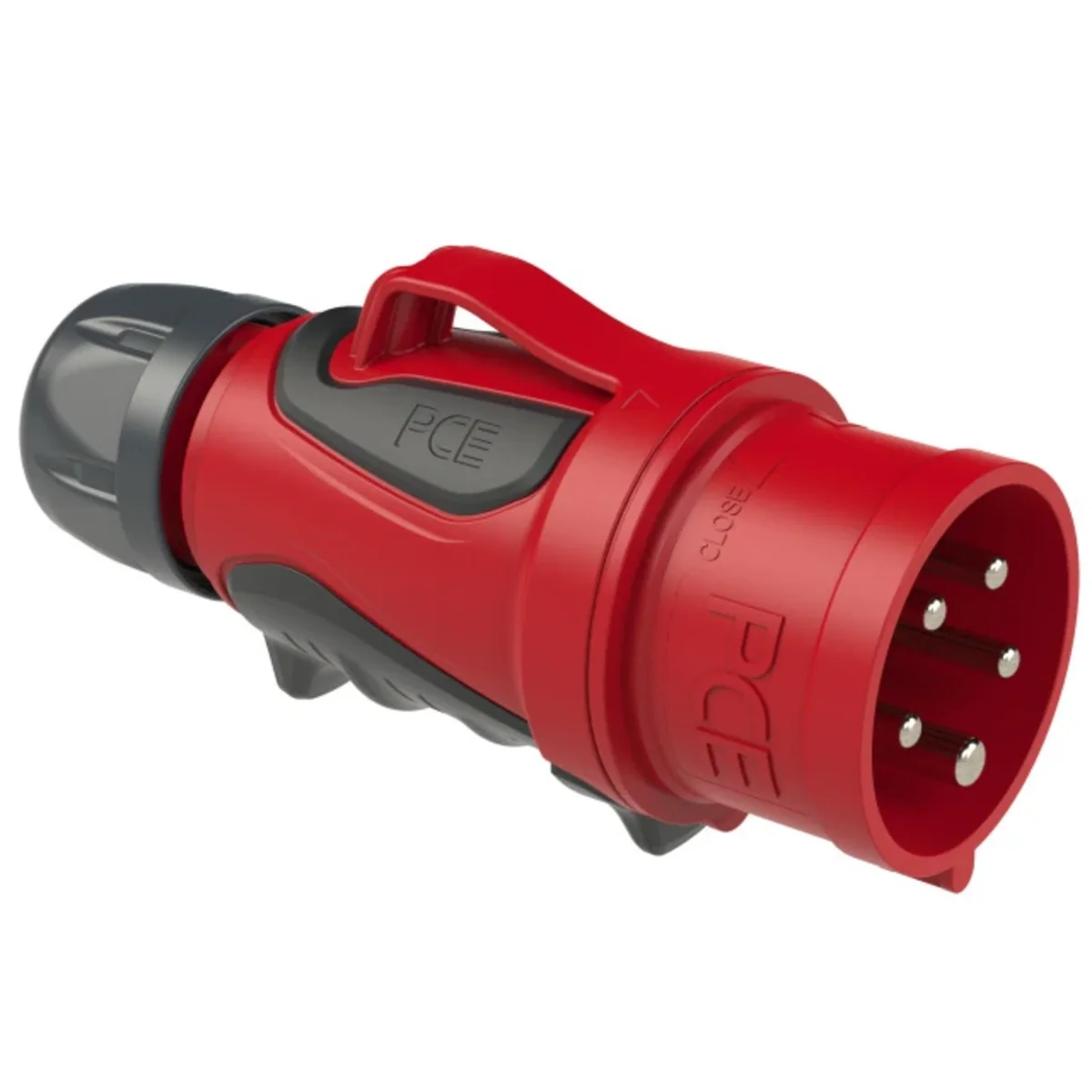 CEE-wtyczka przenośna ze zwrotnicą faz 16A 5p 6h IP54 GRIP 70153-6