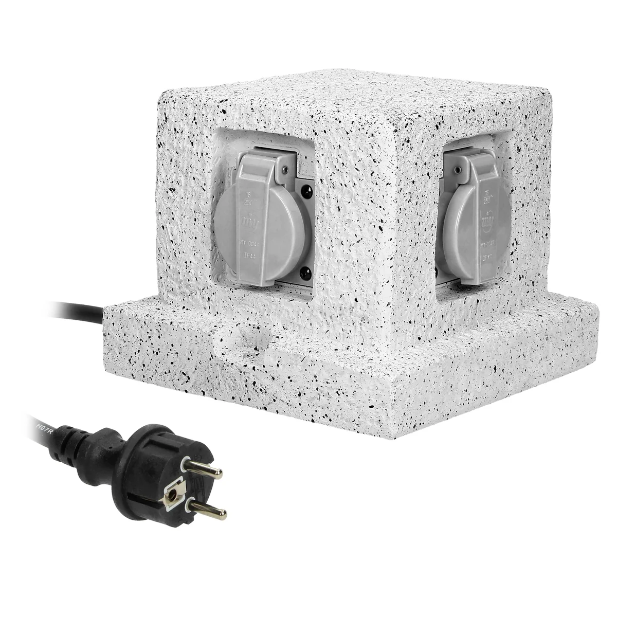 SŁUPEK Gniazdo ogrodowe 4G/U 3×1,5mm2 kabel H07RN-F szary OR-AE-13186