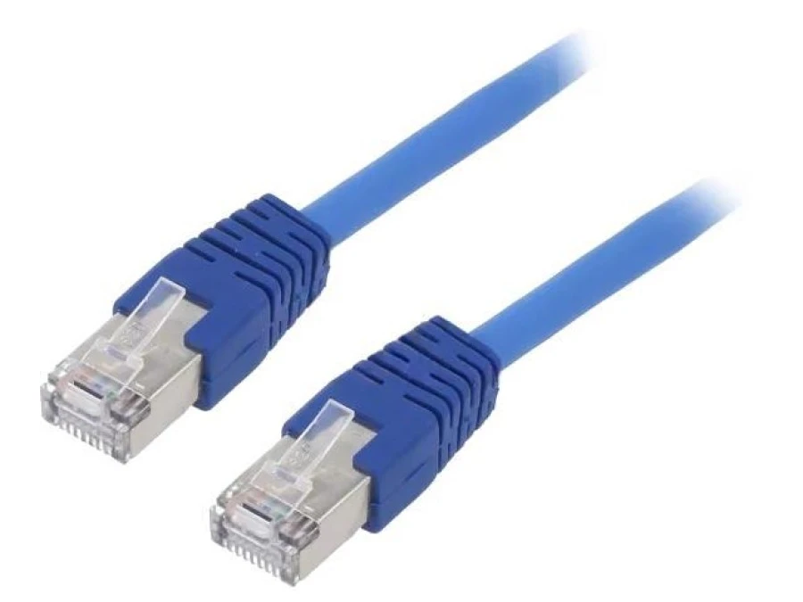 Patch cord F/UTP, Cat 5e, wtyk RJ45 z obu stron, linka, CCA, 2m PP22‑2M/B