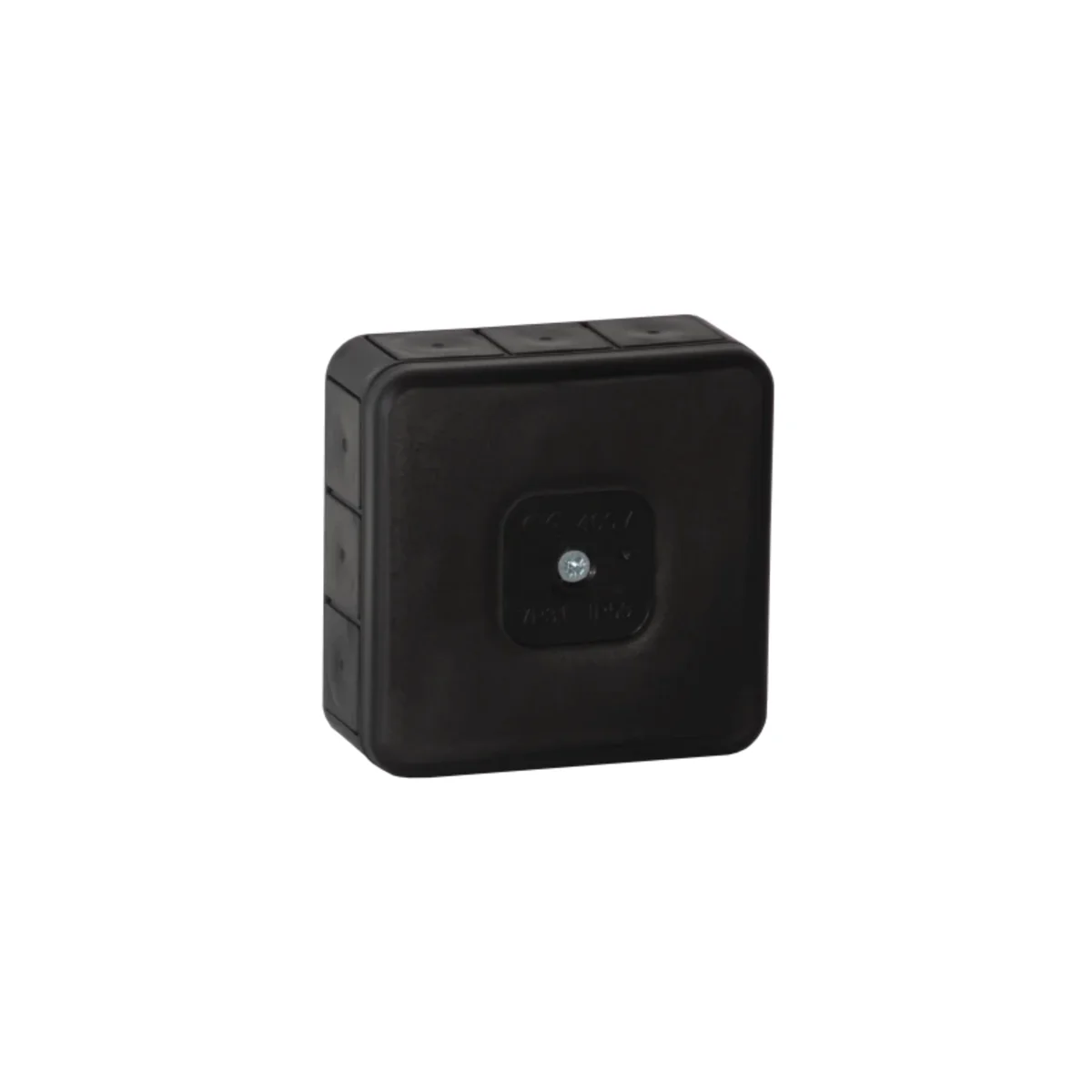 VP-31 Puszka natynkowa z dławikami gumowymi 12-wlotowa 85x85x37mm IP55 dekiel na 1 wkręt czarna 031-05