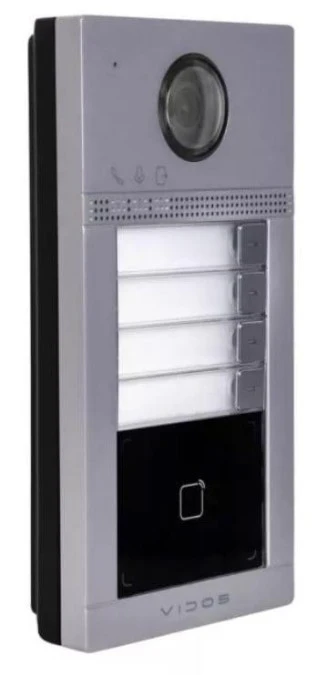 Panel zewnętrzny IP z wbudowanym czytnikiem zbliżeniowym i szyldem na nazwiska VIDOS ONE S2404‑N n/t Villa