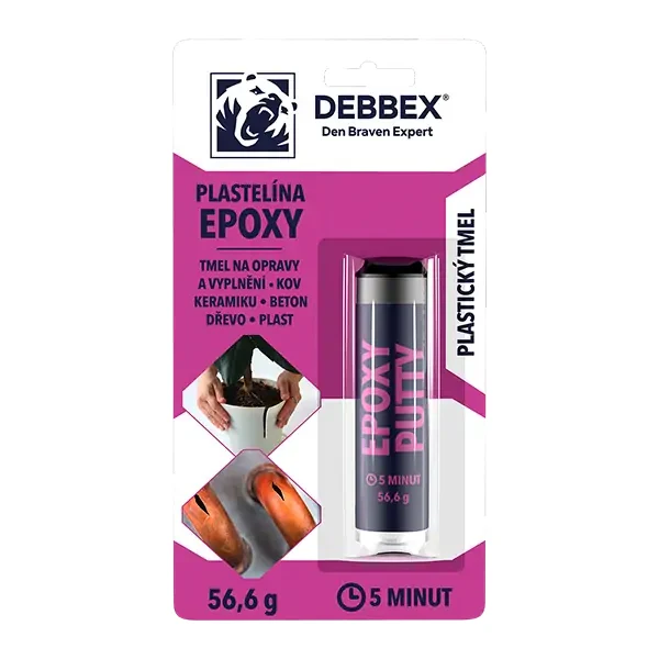 Plastelína Epoxy DEBBEX 56,6g – rozbaleno – po expiraci 02/2026