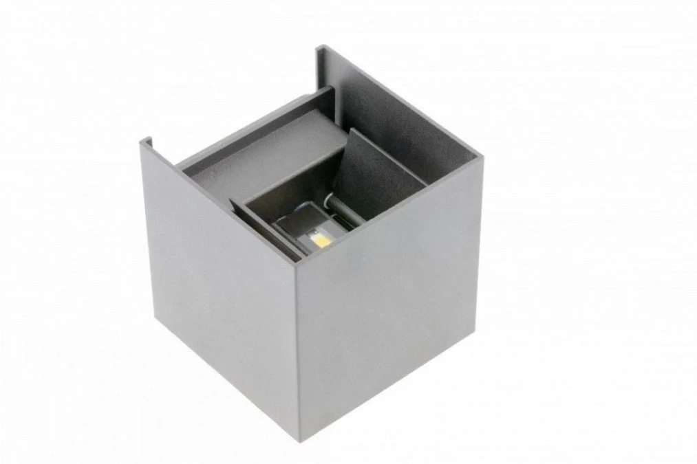 Oprawa LED MISSOURI‑K, 7W,540lm,AC220‑240V,50/60 Hz,PF0,5,Ra80,IP54,IK08,4000K,kwadrat,szary