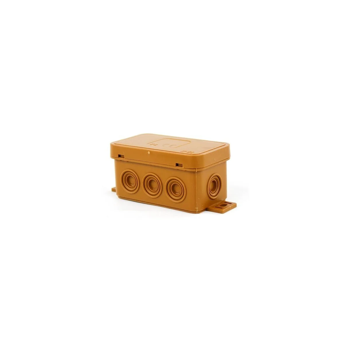 V8 Puszka elastyczna natynkowa 8-wlotowa z osłabieniami 80x45x41mm IP54 klik-klak brązowa 038-02