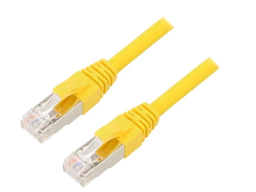 Patch cord ETHERLINE Cat.6a,S/FTP 6a linka Cu LSZH żółty 3m 24441426