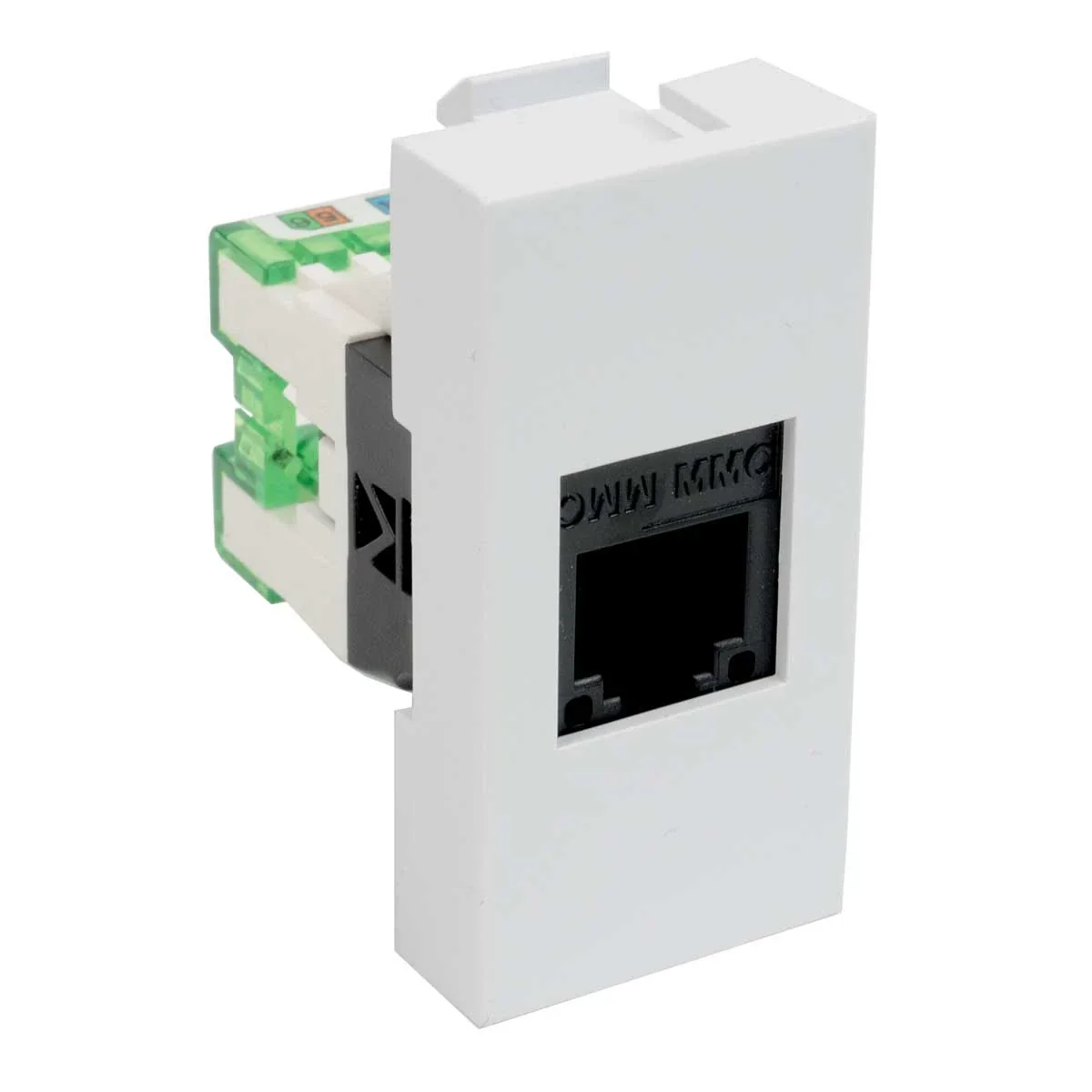 QD 45×22,5-RJ-12 – GNIAZDO RJ-12 KOMPLET POJ.MODUŁ QD 45X22,5 – RJ-12
