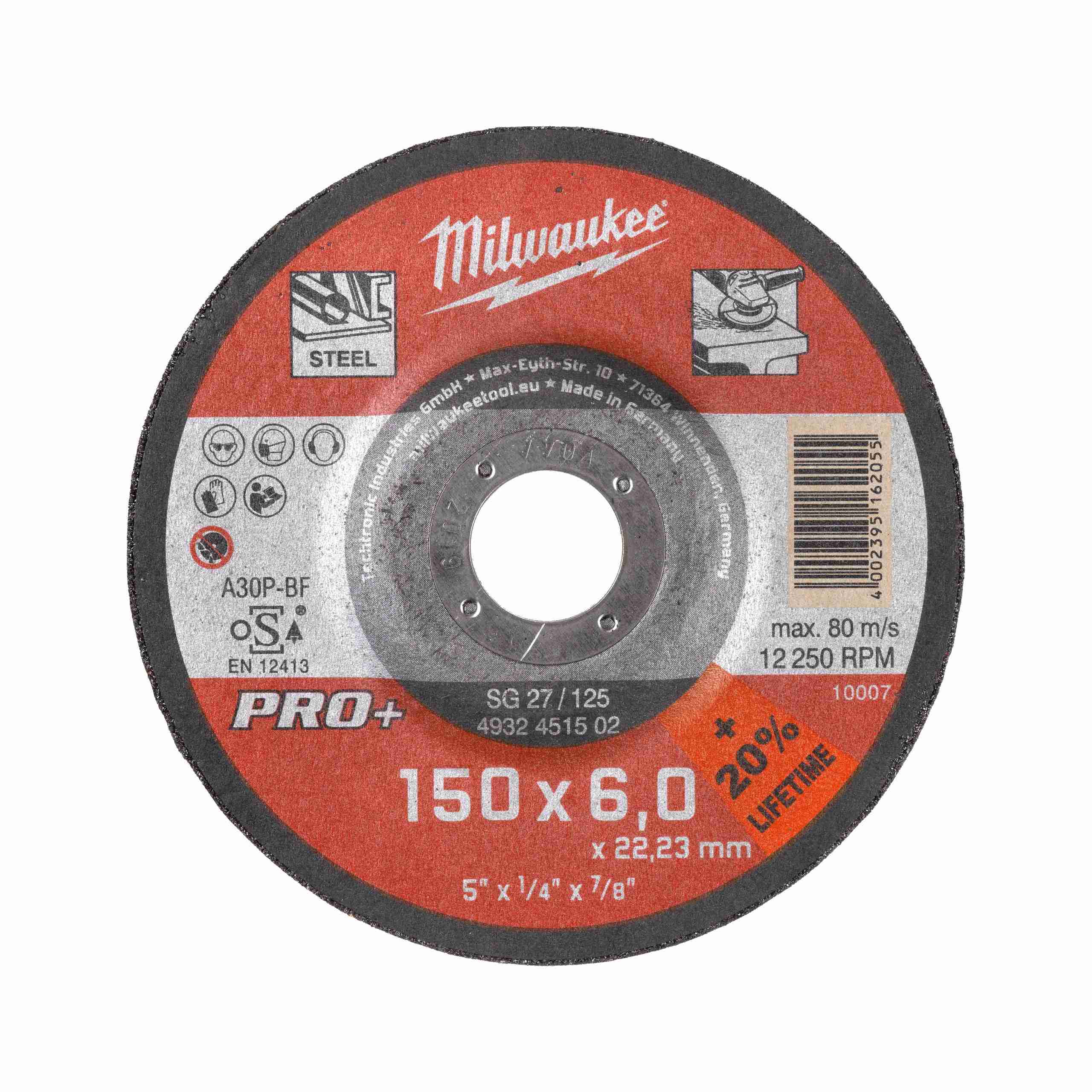 Milwaukee Tarcza do szlifowania metalu 150×7 PRO+