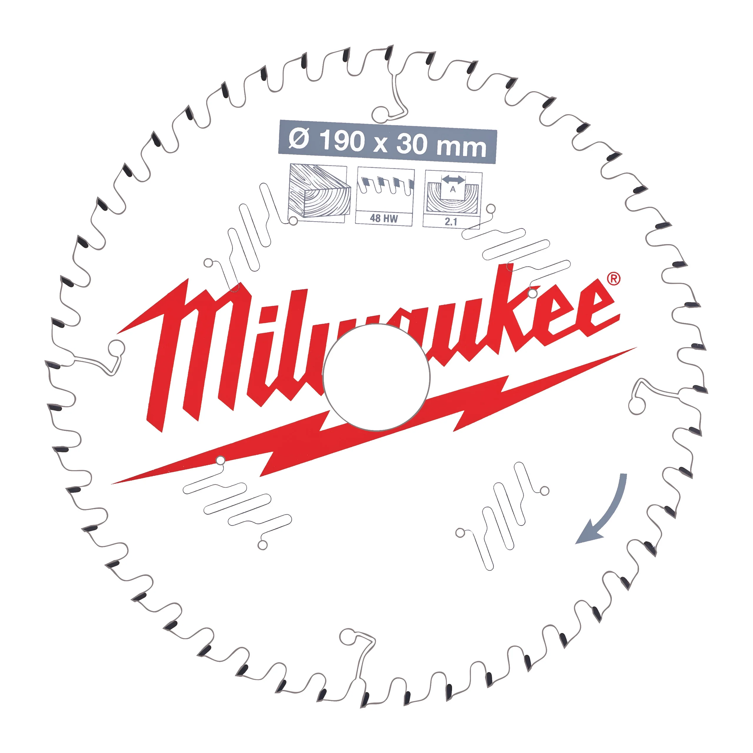 Milwaukee Tarcza pilarska 190X30X2.1X48ATB