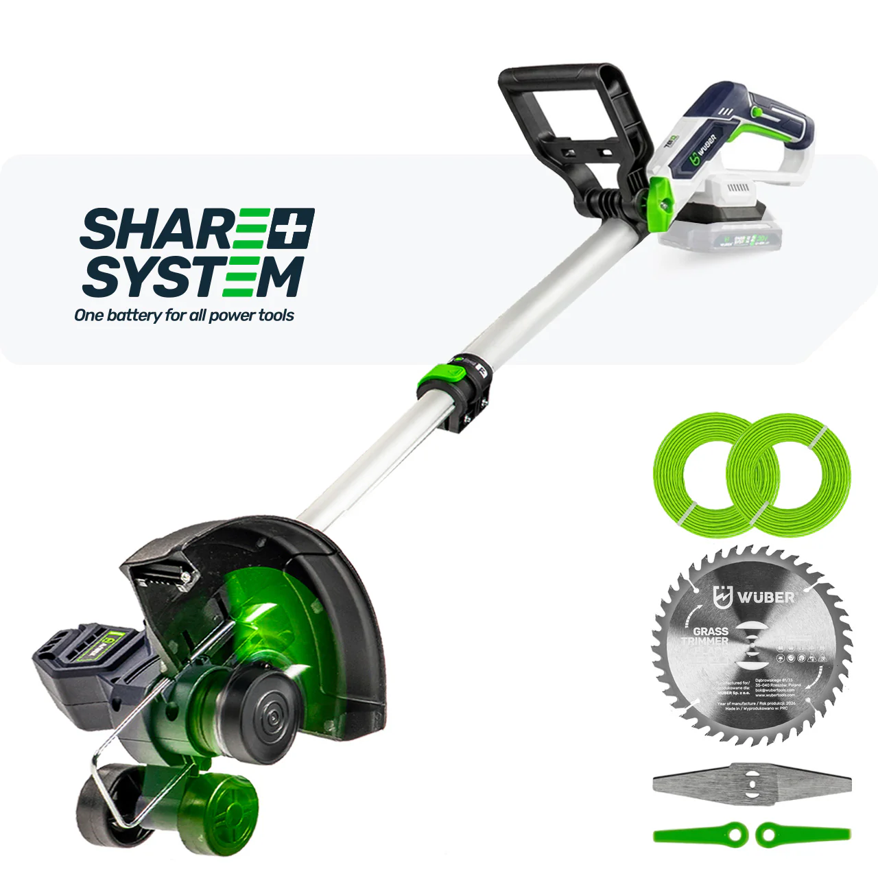 Akumulatorowa podkaszarka 3W1 Share+ System 20V SOLO WUBER