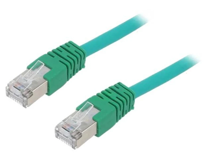 Patch cord F/UTP, Cat 5e, wtyk RJ45 z obu stron, linka, CCA, 1m PP22‑1M/G