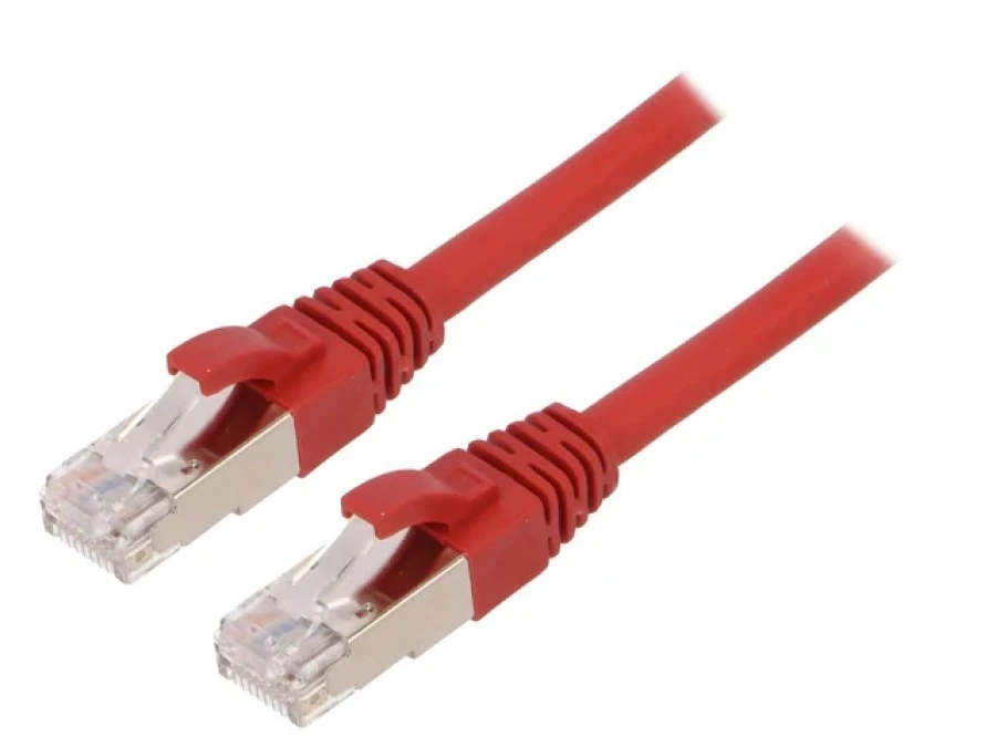 Patch cord ETHERLINE Cat.6a,S/FTP 6a linka Cu LSZH czerwony 24441393