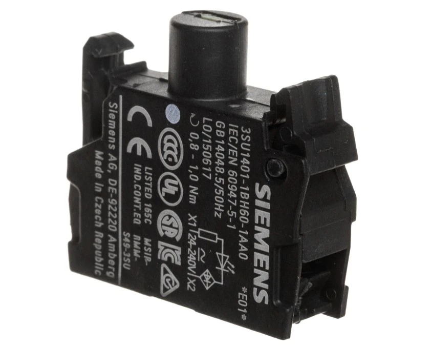 Oprawka blok LED biały 24‑240V AC‑DC montaż czołowy przył śrubowe SIRIUS ACT 3SU1401‑1BH60‑1AA0