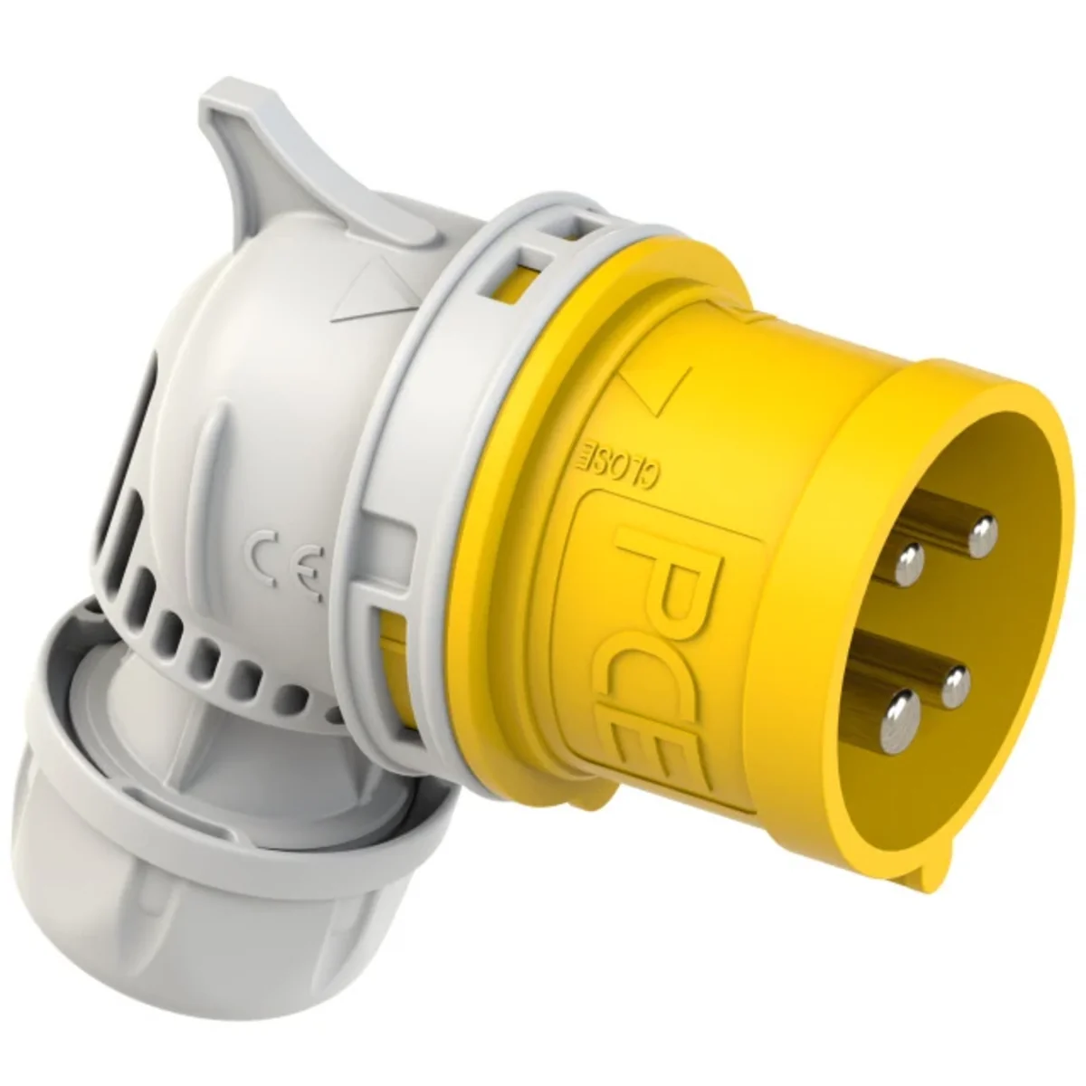 Wtyczka kątowa TWIST 16A 3P+Z 110V 50/60Hz 4h IP44, styki niklowane 8014-4V