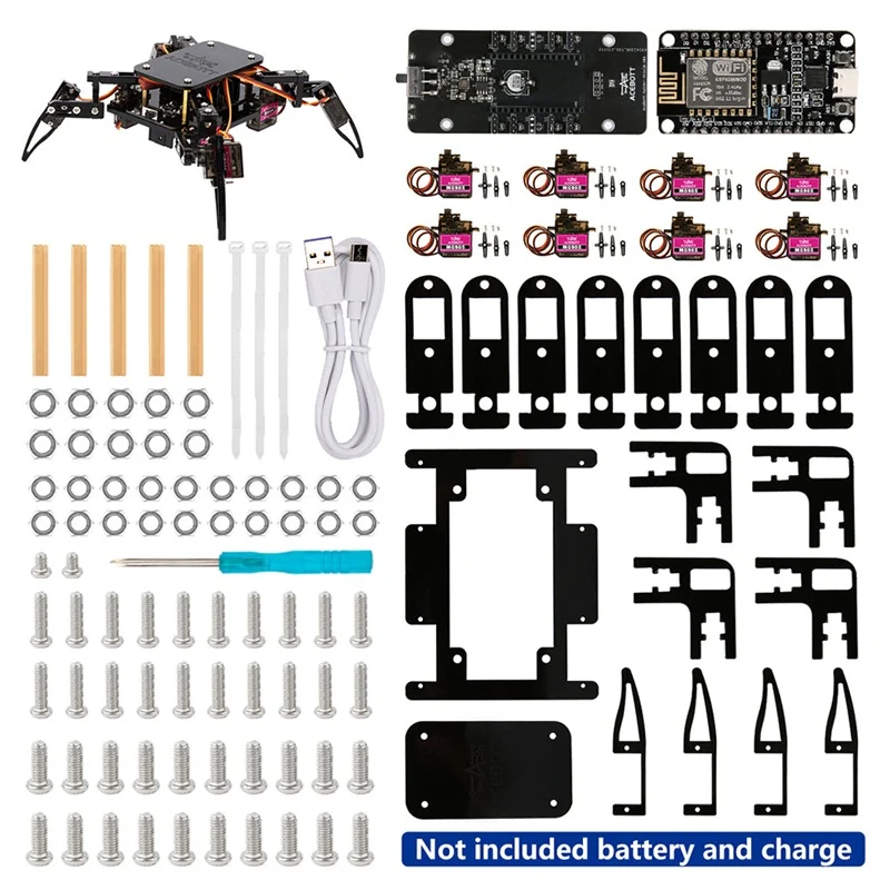 Stavebnice ACEBOTT Quadruped Bionic Spider Robot Kit – robotický pavouk