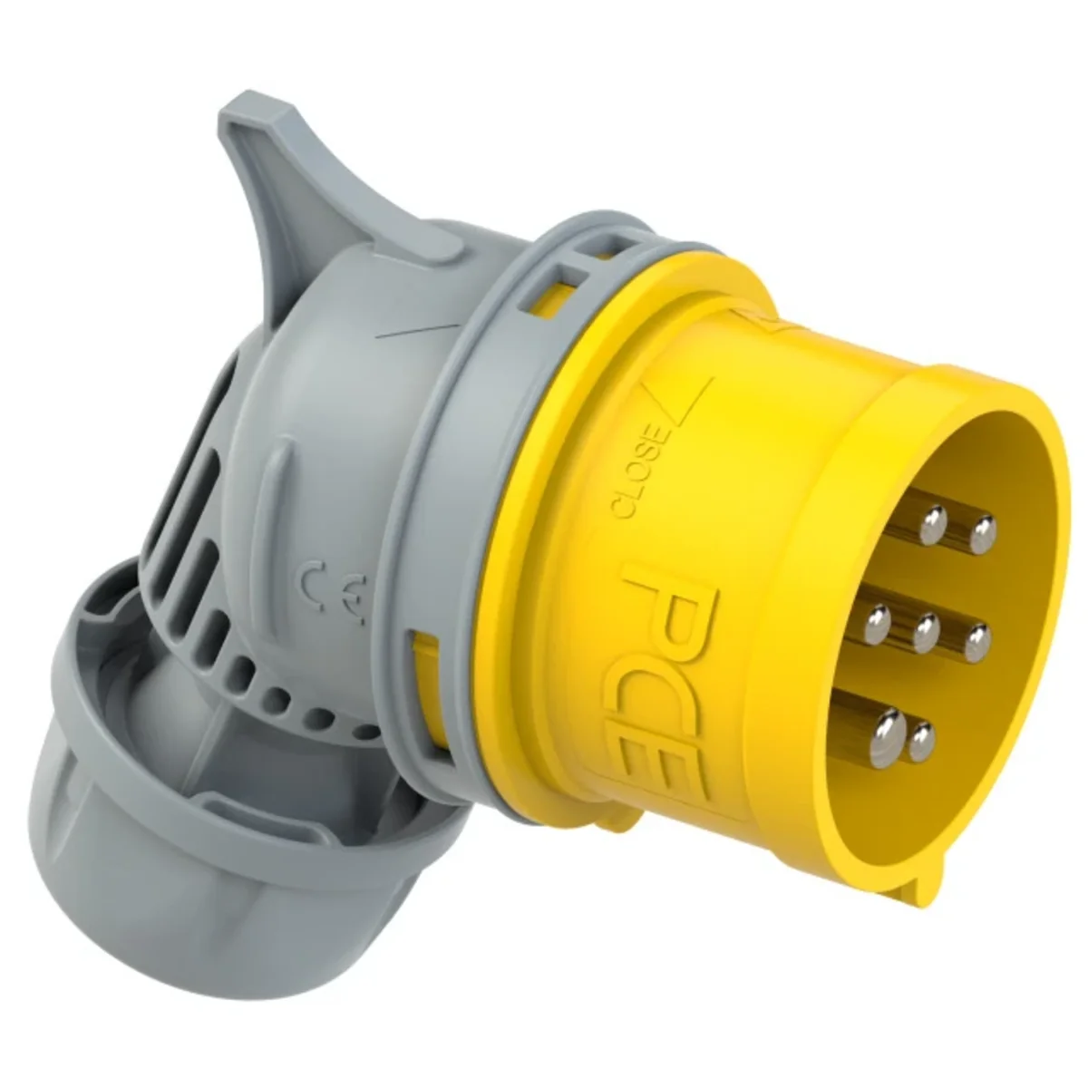 Wtyczka kątowa TWIST 16A 5P+Z+N 110V 50/60Hz 4h IP44/54, styki niklowane 8017-4V