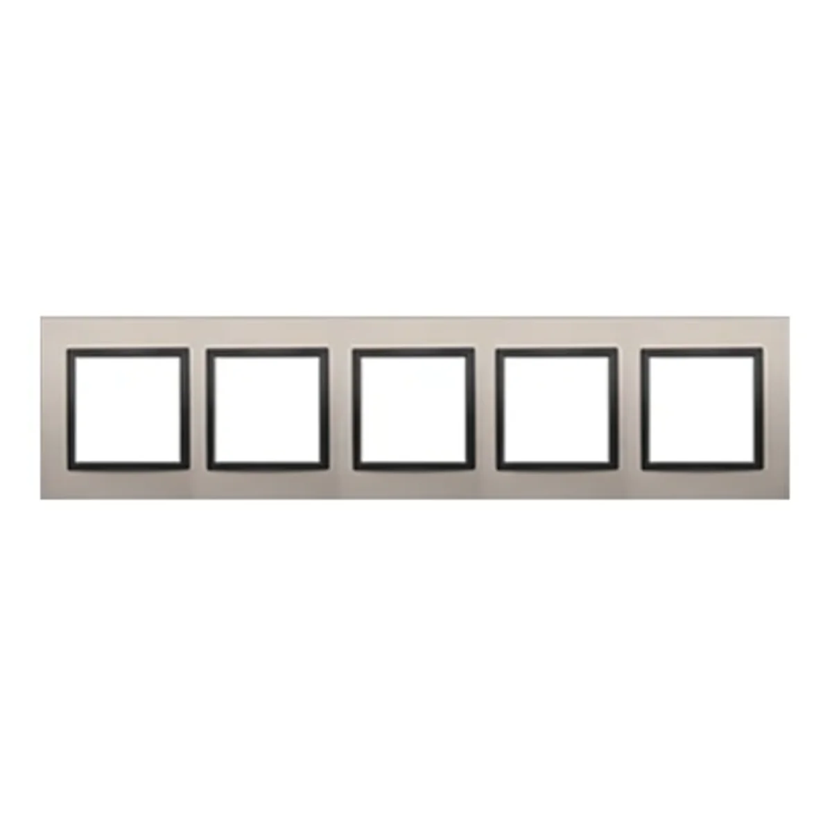 Simon 54 Nature WMDZ-0150xS-081 Ramka 5-krotna Nature-Metal, SATYNOWA NOC, IP20/IP44* (*IP44-należy zastosować zestaw uszczelek DUN5) DRN5/81