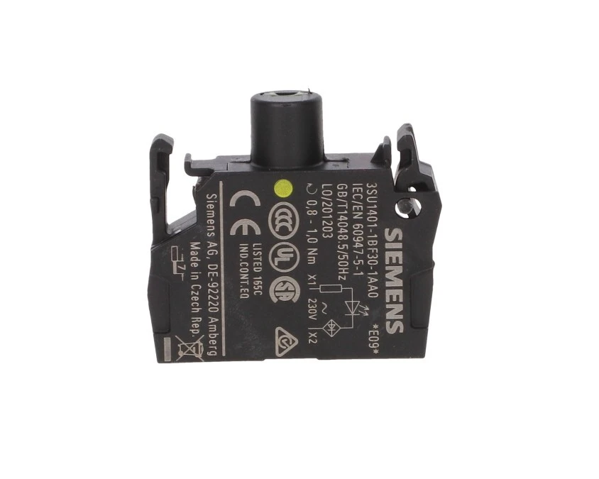 Oprawka blok LED żółty 230V AC montaż czołowy przył śrubowe SIRIUS ACT 3SU1401‑1BF30‑1AA0