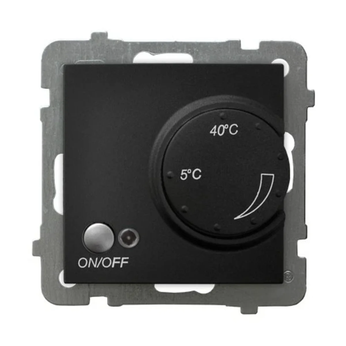 AS Regulator temperatury czarny metalik bez ramki RTP-1G/M/33