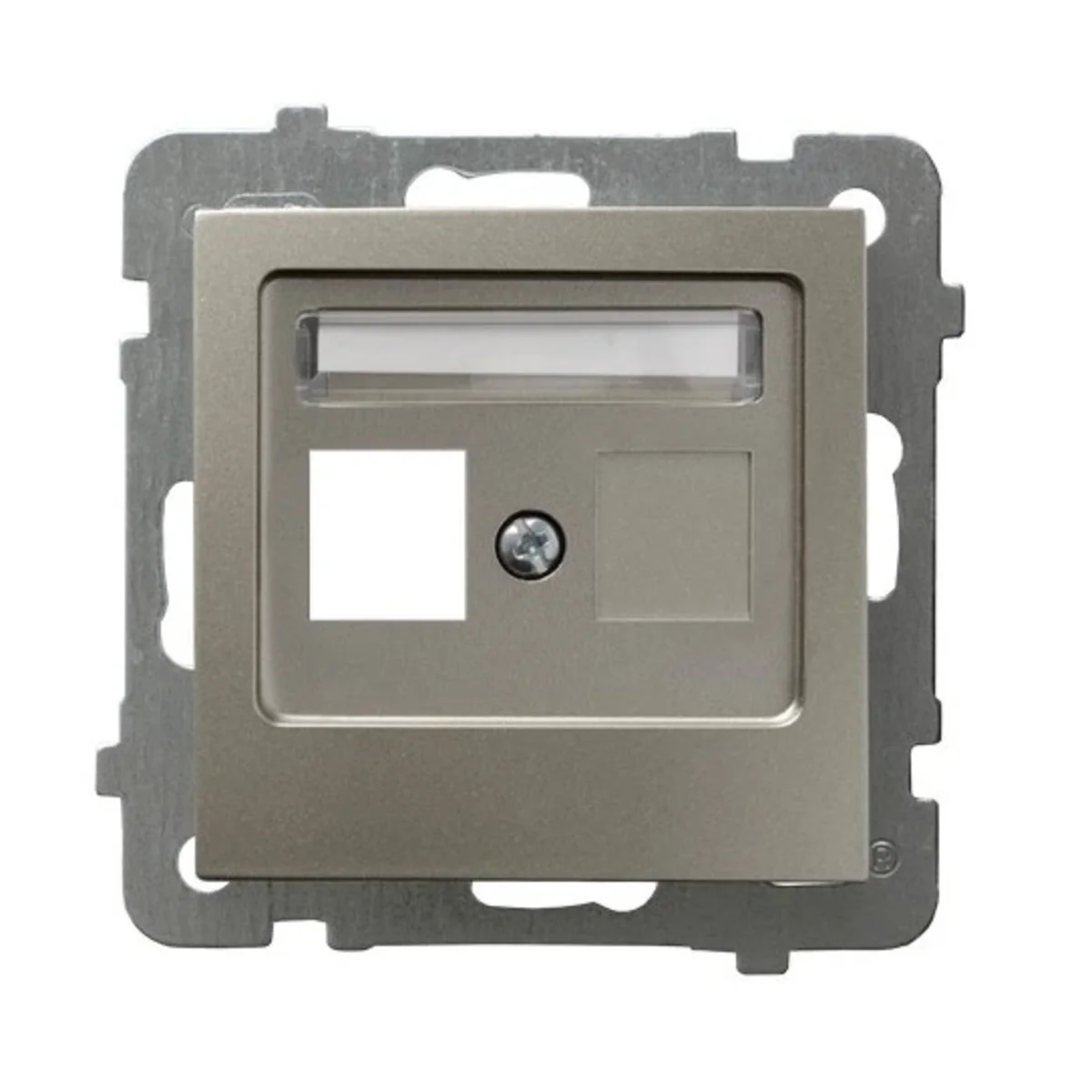 AS Obudowa gniazda pojedynczego satyna light GPK-1G/P/45