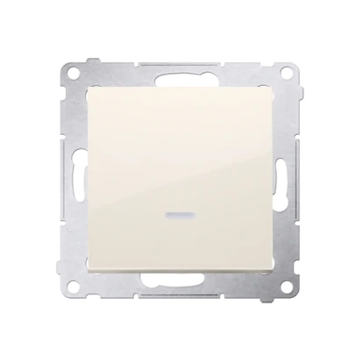 Łącznik jednobiegunowy z podświetleniem LED (moduł) 230V, krem DW1AL.01/41