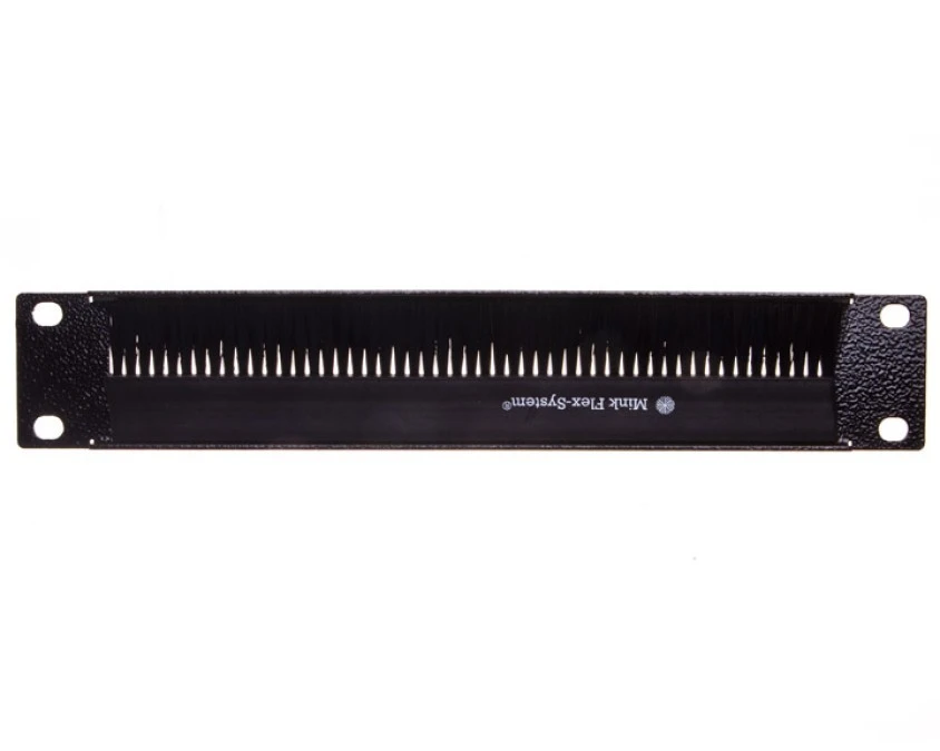 Panel z przepustem szczotkowym 10 cali 1U 44x255x3mm czarny 10‑0008C
