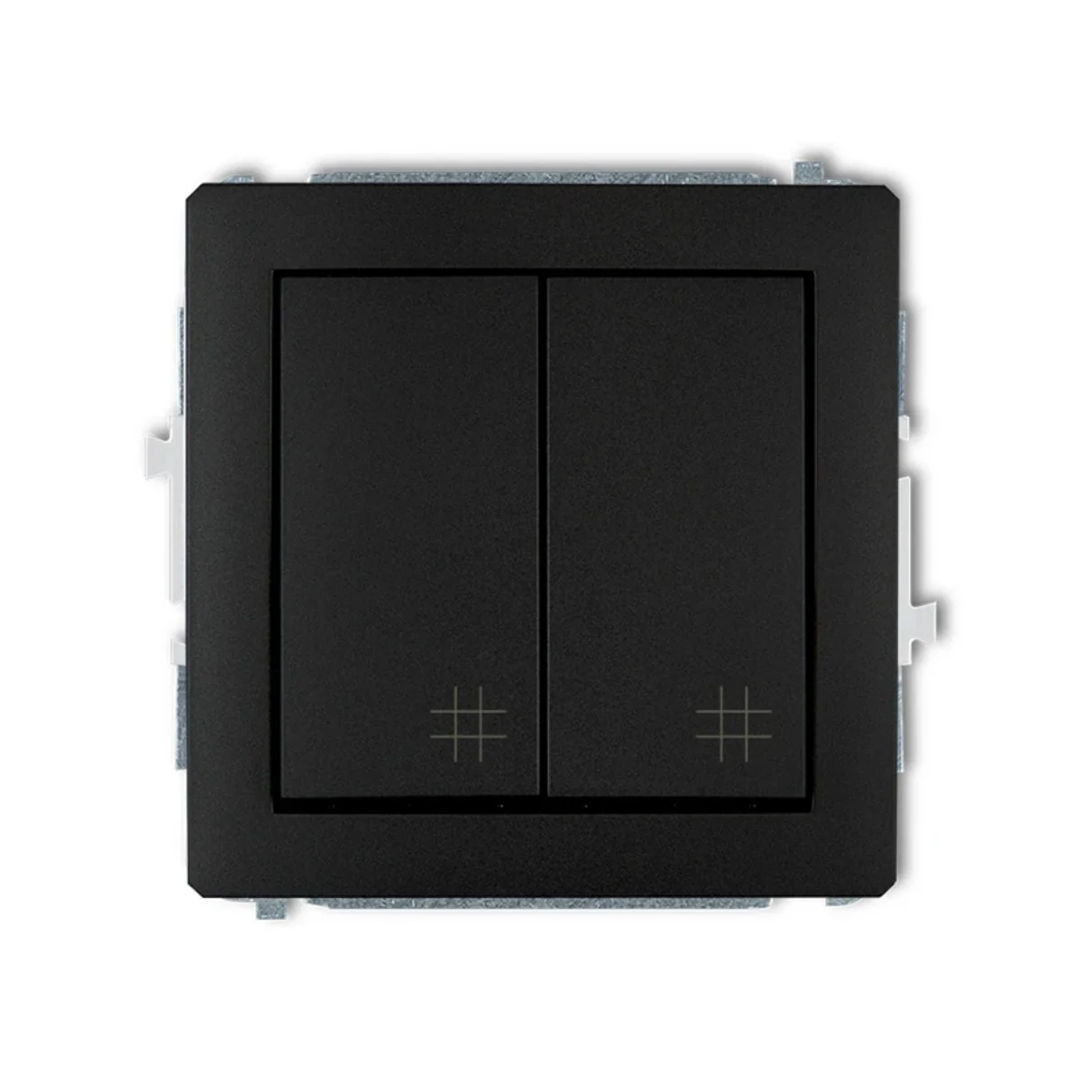 DECO Mechanizm łącznika podwójnego krzyżowego czarny mat 12DWP-66