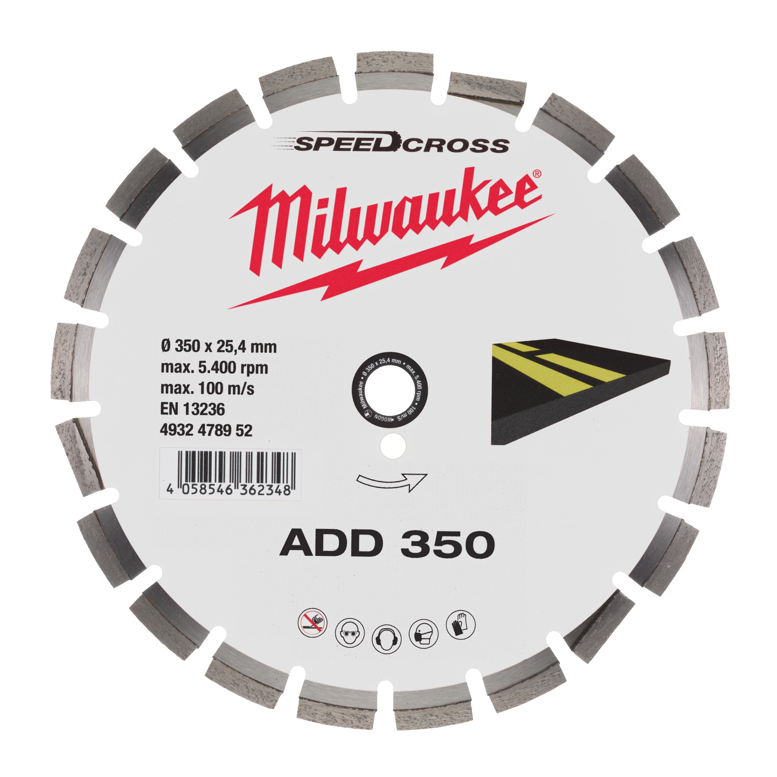 Milwaukee Tarcza diamentowa do asfaltu ADD 350 mm
