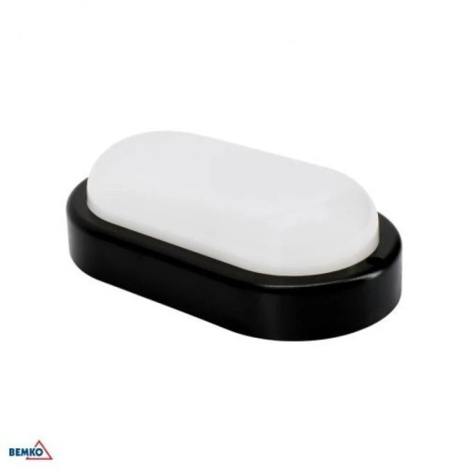 OPRAWA LED KANLO OWALNA 8W 4000K 760LM IP54 CZARNA CZ. MIKR. C45‑KAN2‑08‑BLO‑4K‑MS