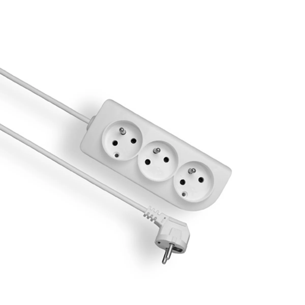 CLASSIC Przedłużacz przenośny 3 gniazda z/u 10m OMY 3×1 biały PSN-3010