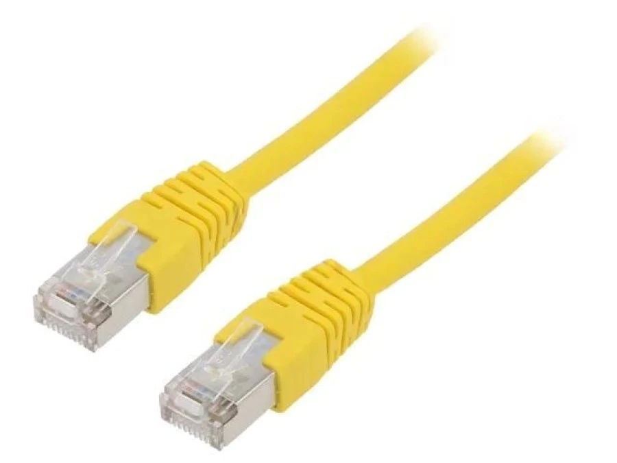 Patch cord F/UTP, Cat 5e, RJ45 wtyk z obu stron, linka, CCA, 0,5m PP22‑0.5M/Y
