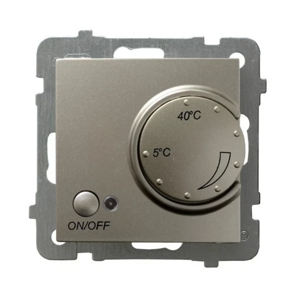 AS Regulator temperatury z czujnikiem napowietrznymowietrznym satyna light RTP-1GN/M/45