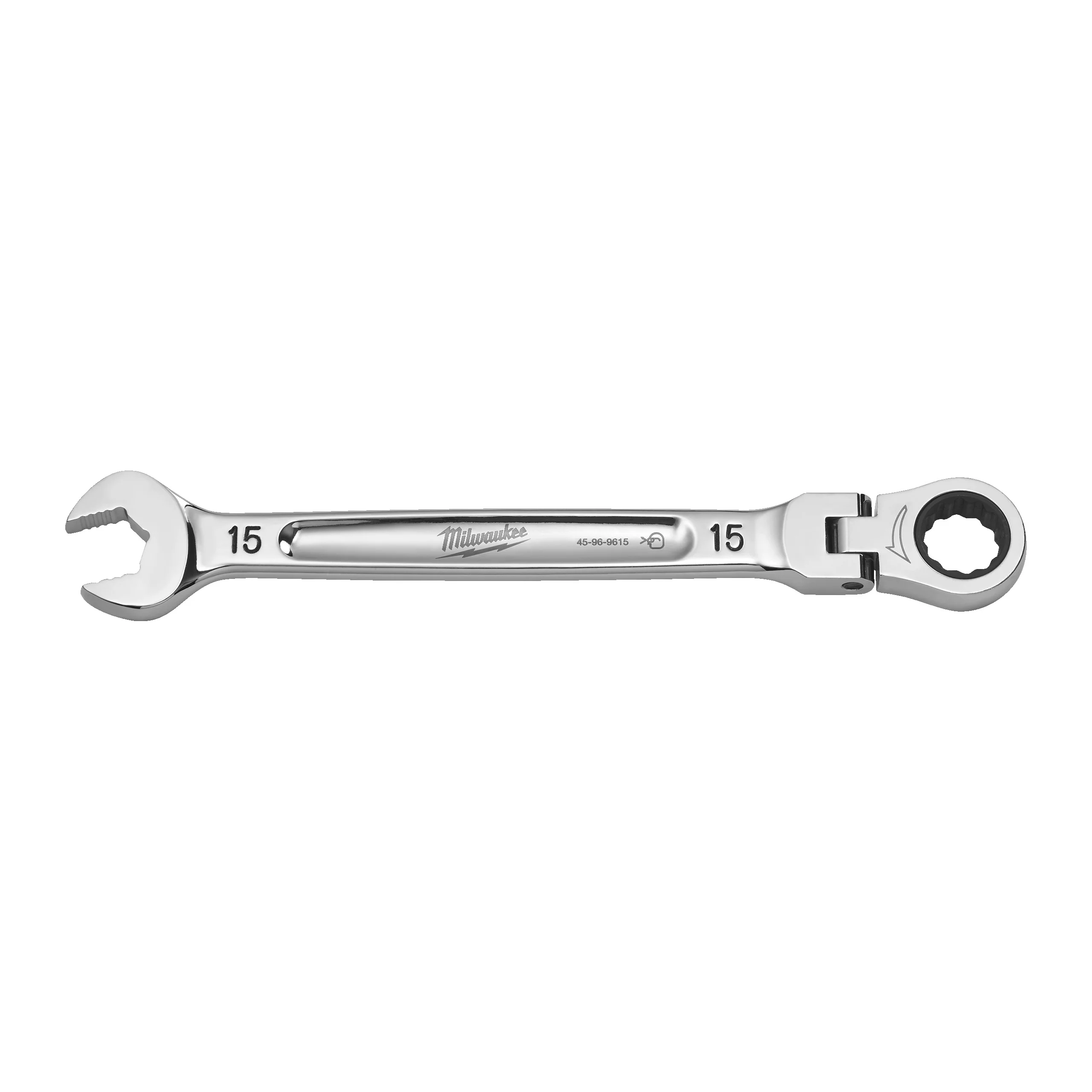 Milwaukee Klucz płasko-oczkowy MAXBITE™ z ruchomą główką grzechotki 15 mm – 1 szt.