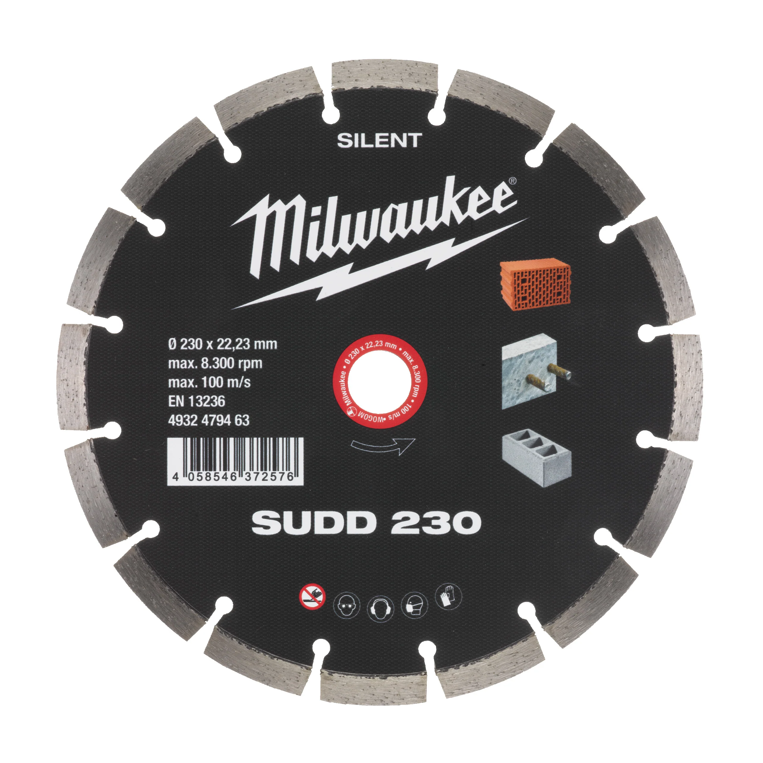 Milwaukee Cicha tarcza diamentowa SUDD 230mm
