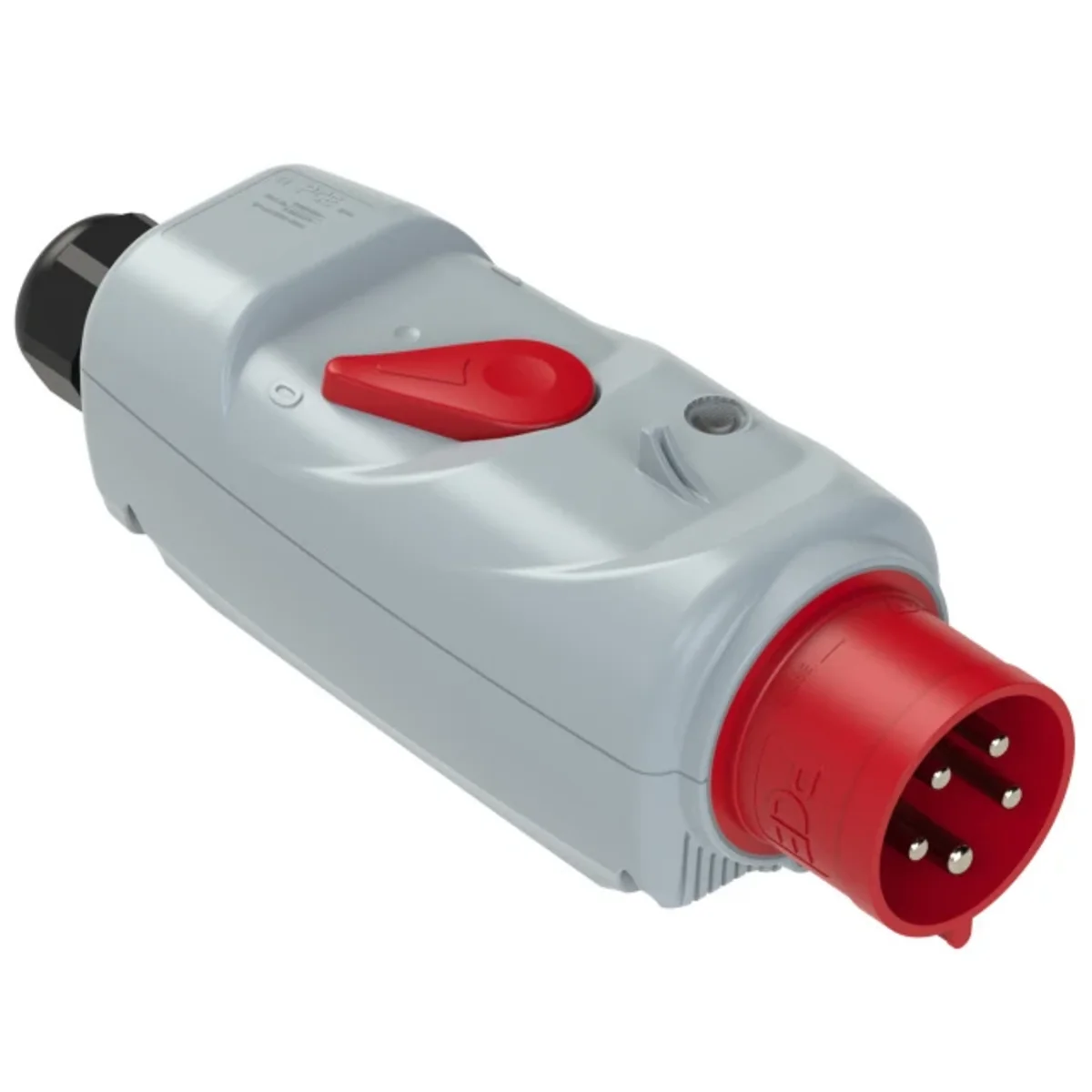 Wtyczka CEE zwrotnica faz z ochroną silnika PKZM0 z lampką sygnalizacyjną 32A 3P+Z+N 400V 50/60Hz 6h IP44 (zakres ustawień: 6,3-10A, dławica kablowa: M32) 540251601