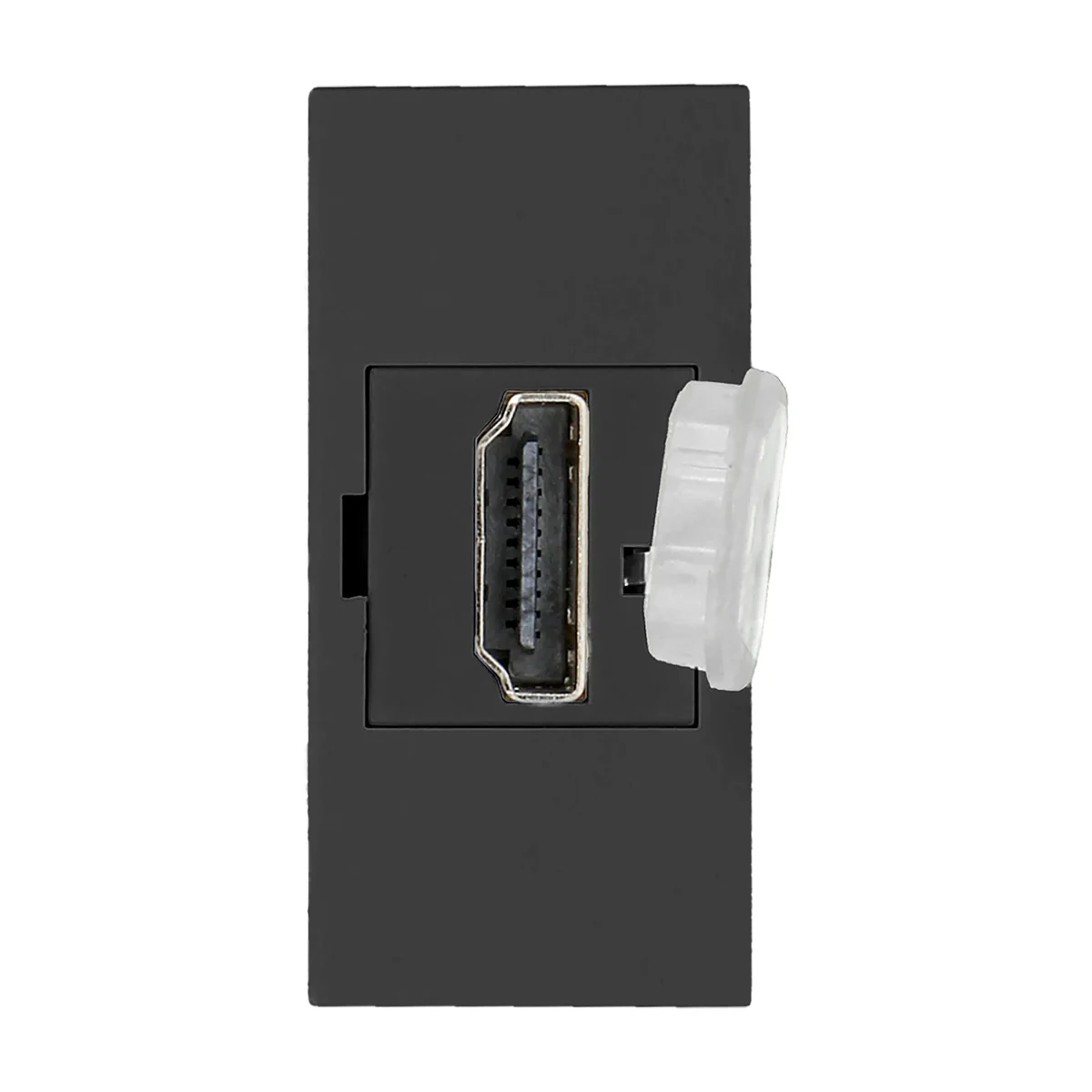 NOEN HDMI, gniazdo modułowe 22,5x45mm HDMI z zaślepką zabezpieczającą, czarne OR-GM-9010/B/HDMI