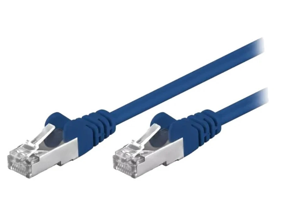 Patch cord F/UTP 5e linka CCA PVC niebieski 7,5m 26AWG 50162