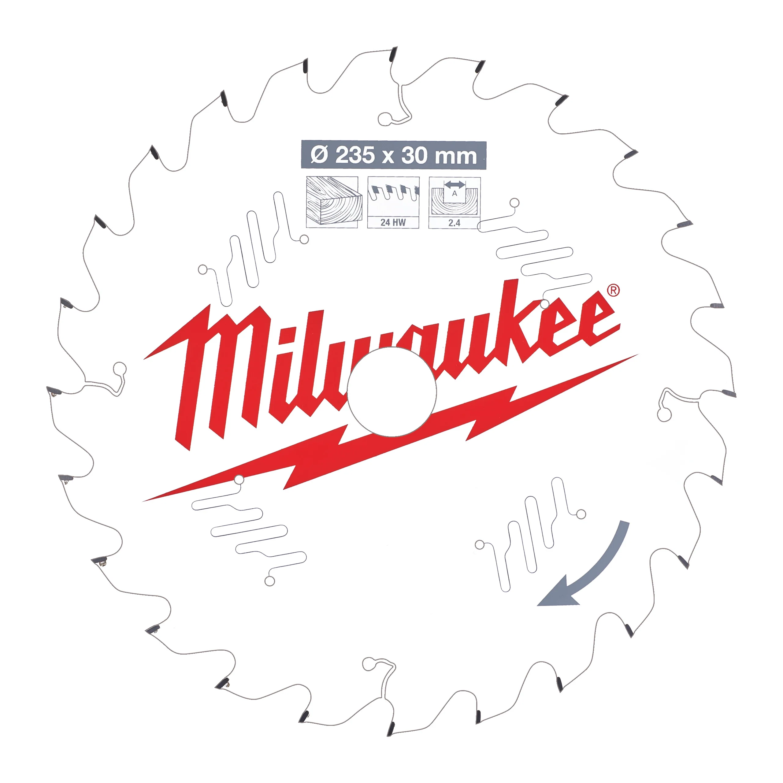 Milwaukee Tarcza pilarska 235X30X2.4X24ATB
