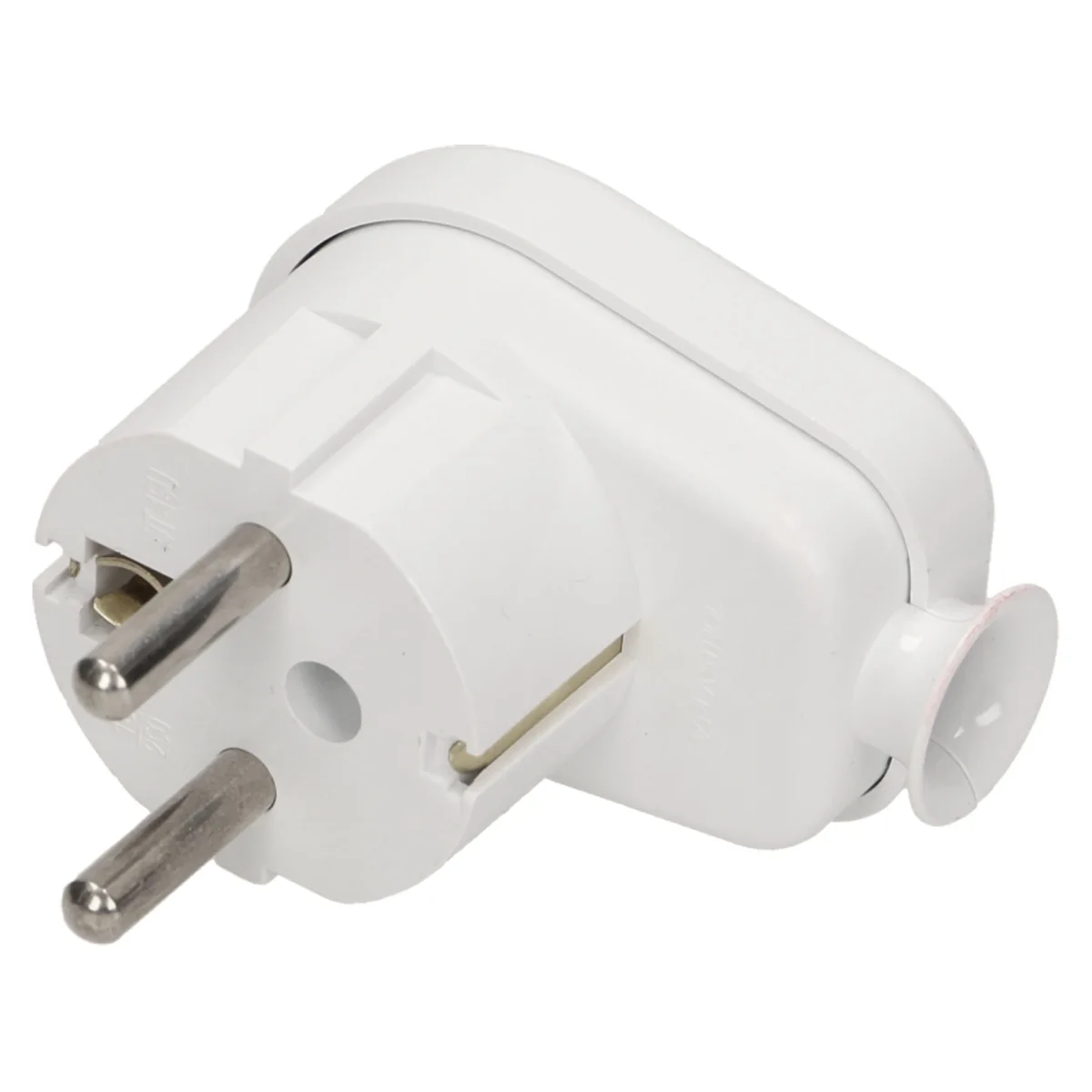 Wtyczka kątowa rozbieralna uni-schuko 2P+Z 16A 250V biała WT-16U/BIAŁY