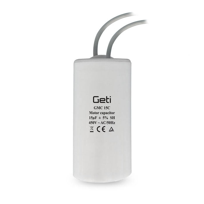 Kondenzátor rozběhový motorový 15uF 450V GETI GMC 15C